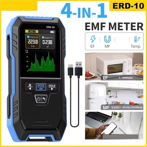 Medidor EMF ERD-10 4 en 1 Detector Radiación Radiación miniatura 4
