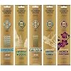 Gonesh - Extra Rich Scented Incense Sticks Variety Pack - Non-Toxic 10 Slow Burn Aromatic Sticks - Ocean, Cryptic Woods, Sage, Arctic Chill, Black Orchid - 5 Packs of 20
