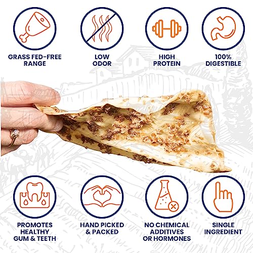 K9warehouse® - Jumbo Cow Ears Made with Bully Stick Flakes for Dogs - USA Packed, All-Natural Dog Chews - Great Alternative to Pig Ears, Lamb Ears, and Water Buffalo Ears