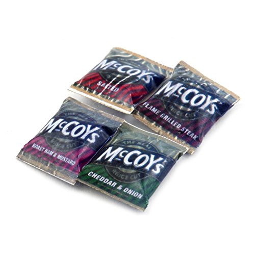 MyTinyWorld 2 x Dolls House Miniature Packets Of Mixed Flavour McCoys Crisps