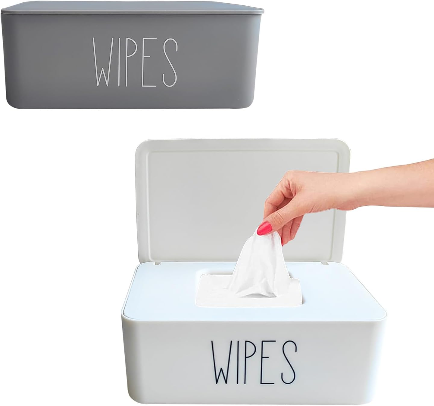 Moorfowl 2 Pack Baby Wipes Dispenser for Bathroom,7.28"L * 4.80"W * 2.75"H