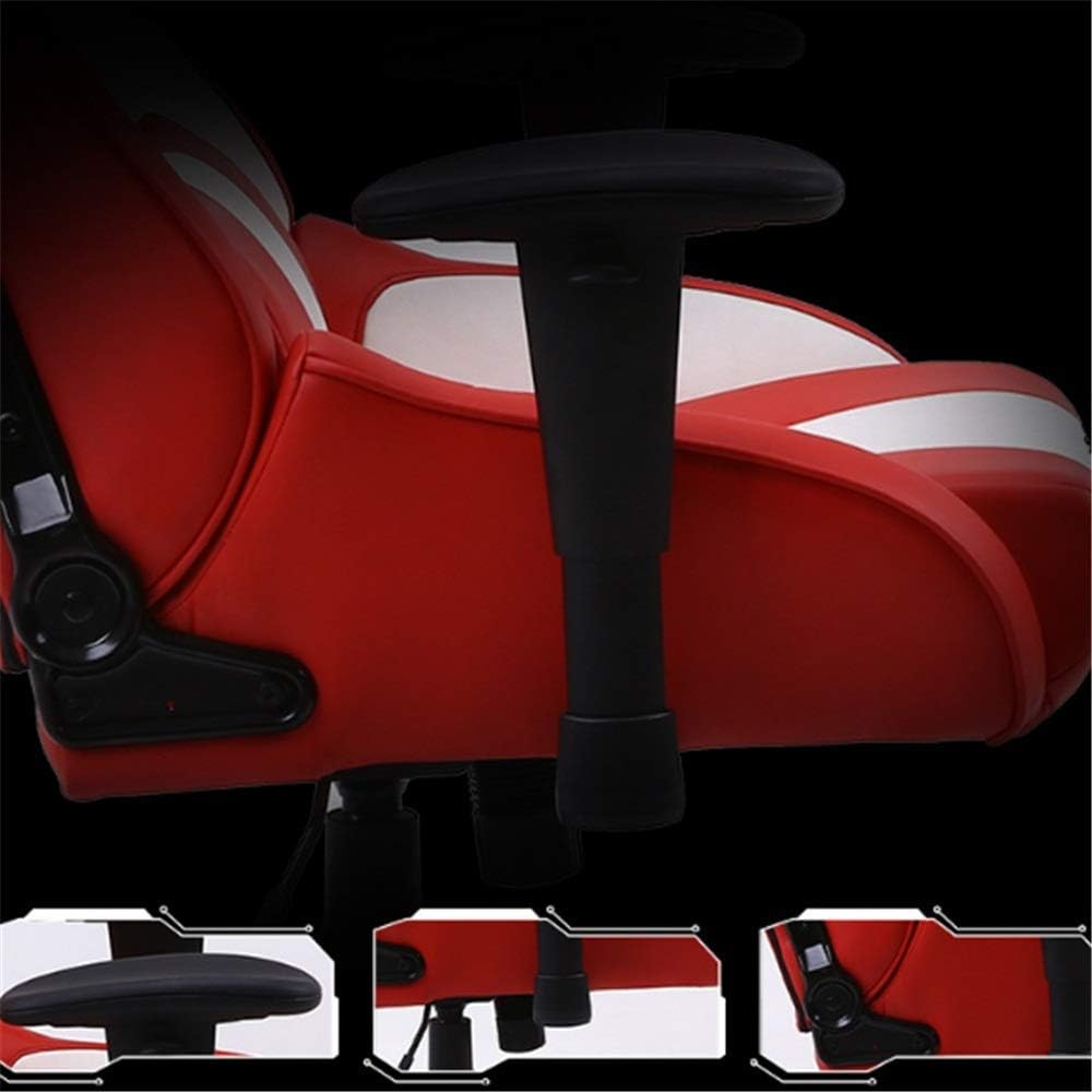 Gaming Video Game Chair Adjustable Reclining High- Back PU Leather Swivel Game Chairs with Headrest and Lumbar Support Adult Racing Computer Gaming Chair