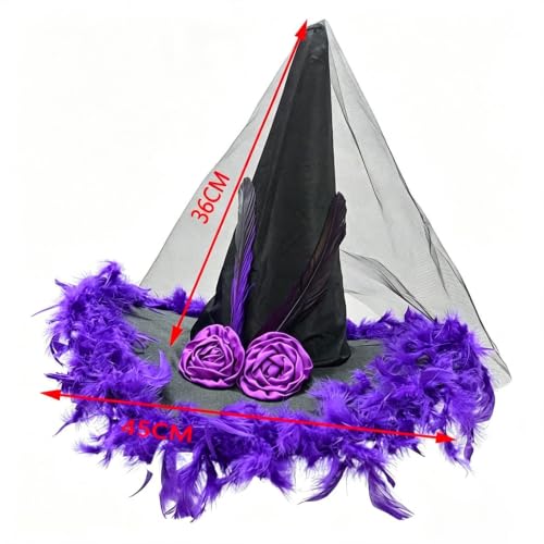 Halloween Witch Hats For Women Lolita Magic Wizard Hat For Adult Costume - image 4