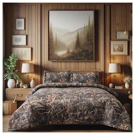 Boston Linen Company Realtree Max 4 Camo Queen Comforter Set