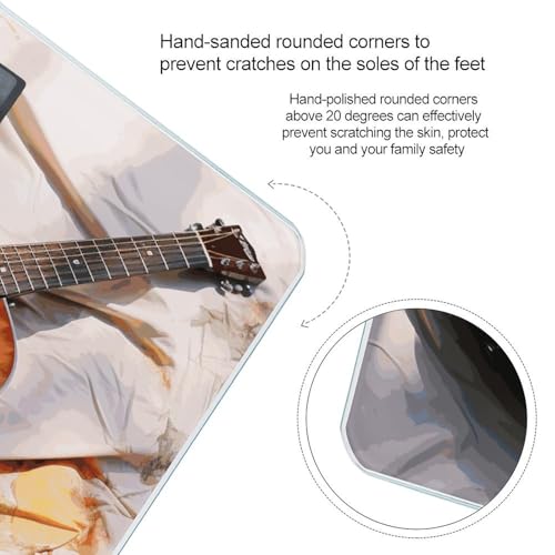 Balanza de baño digital Watercolor Acoustic Guitar 400lb miniatura 4