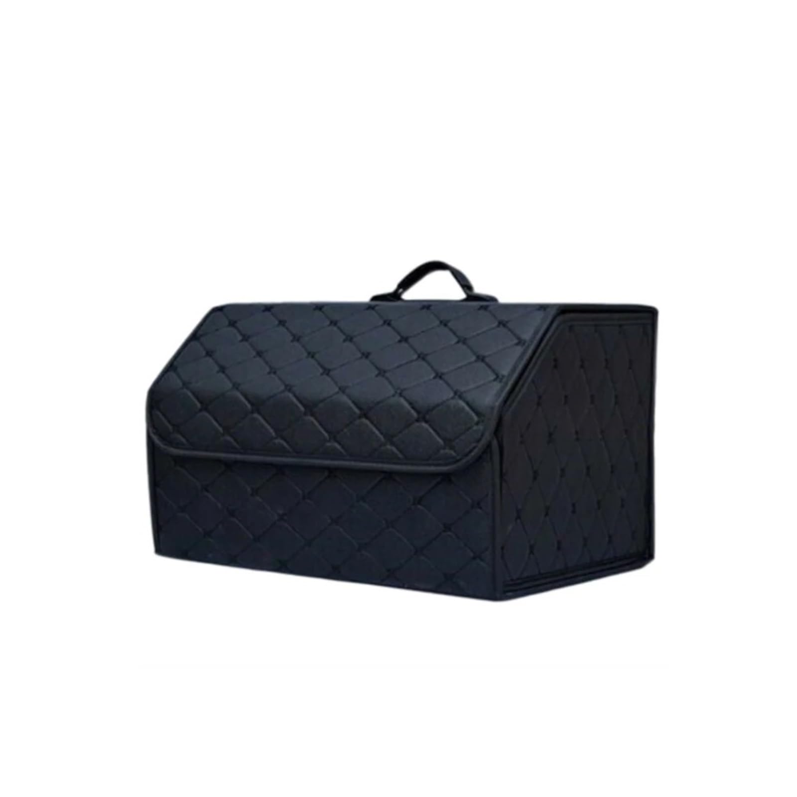 Boot Storage Car Trunk Organizer Box, Large Capacity, Auto Multiuse Tools, Storage Bag, Tidying, Leather, Folding For Emergency Car Boot Organiser(Black M)