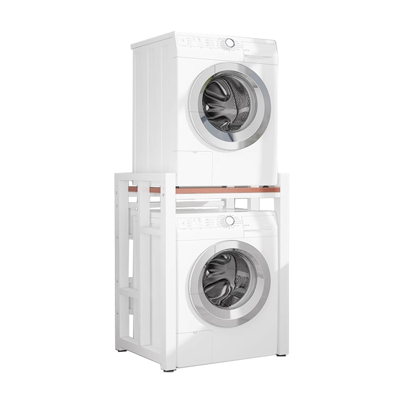 CGCSYZ Dryer Stand Height Adjustable Portable Stacking Kit for Washing Machine Tumble Dryer, Storage Rack Over Washing Machine Storage Unit, Load Capacity: 880 lbs (White D)