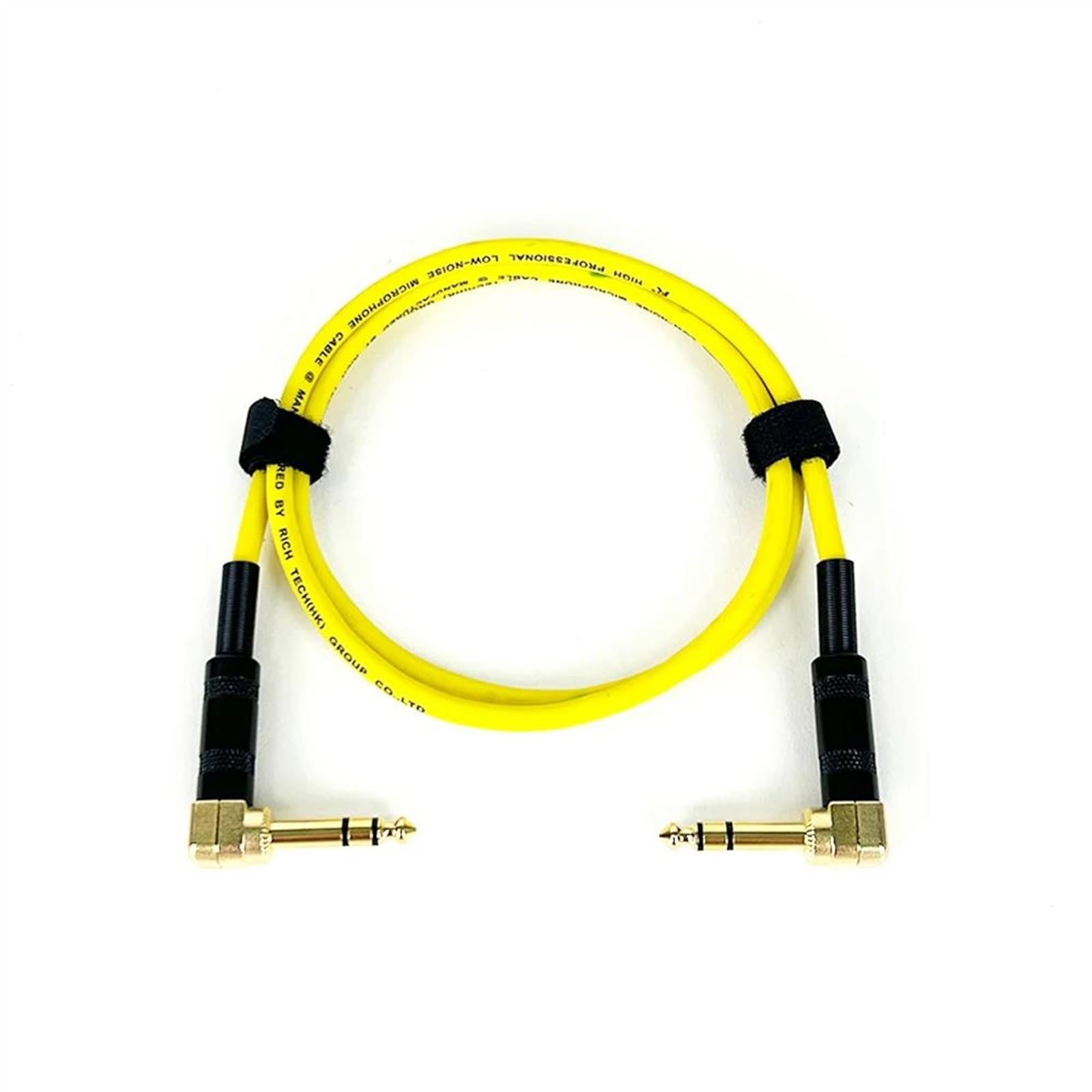 TSTS Zusätzliches Audiokabel 6,35 Stereo Balanced1/4 Abgewinkelt Zu Abgewinkelt Lautsprecher Verstärker Kabel Für Gitarre Tastatur‎ Dual Kanal Kabel(Yellow,15m)