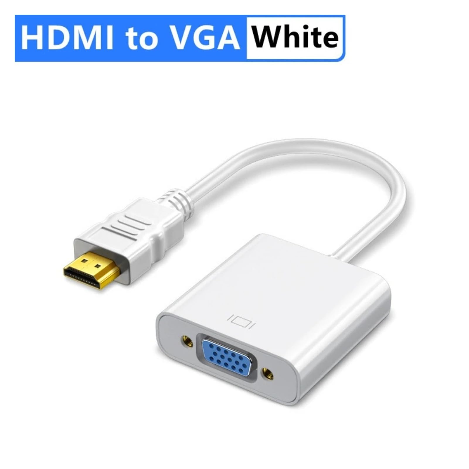 1080P HDMI na VGA męski na żeński adapter konwerter do laptopa PC (biały)
