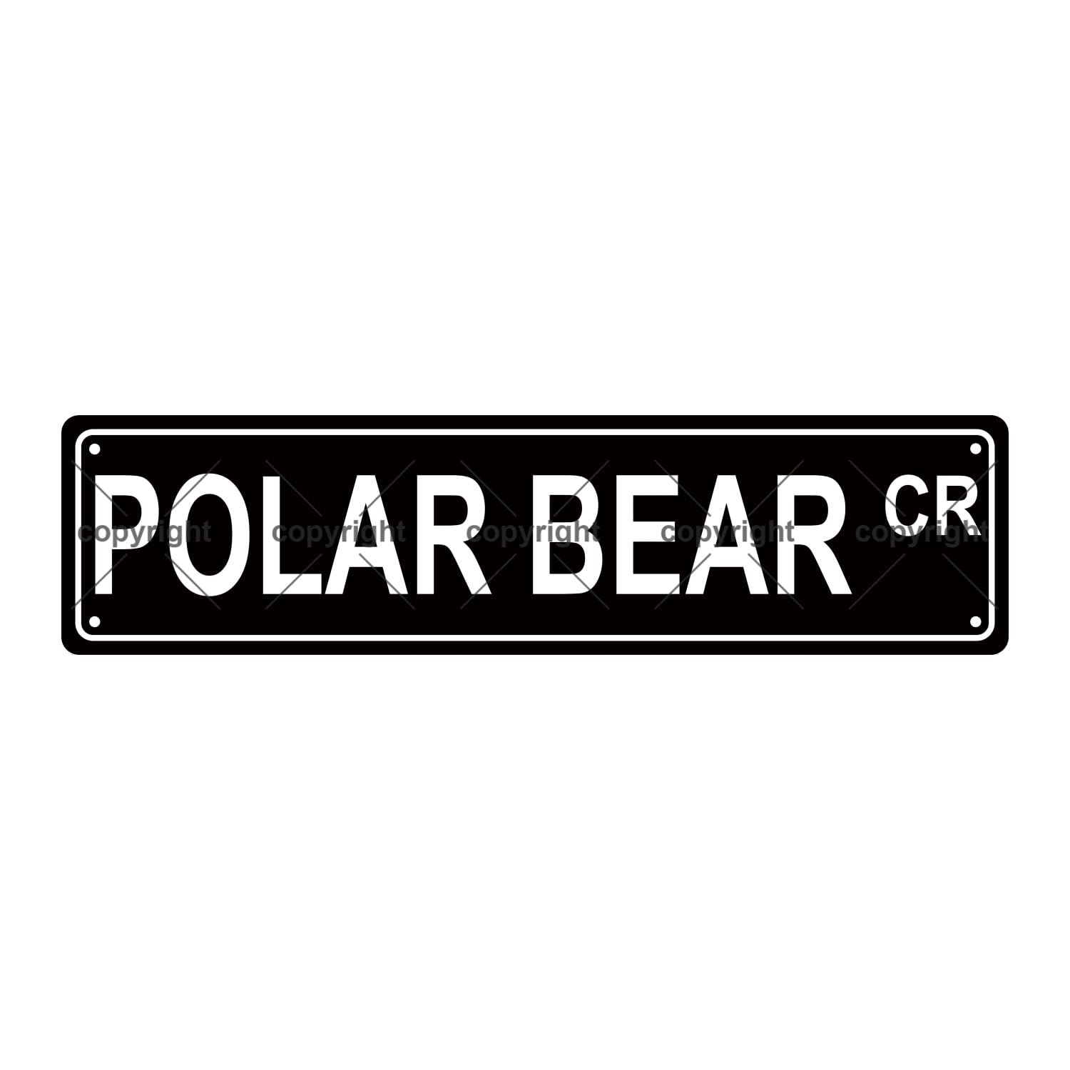 peiyeety Vintage Metal Tin Sign Decorative Wall Art Polar Bear Cr Themed Street Sign, Rustic Style, Durable Waterproof Rustproof, For Home, Animal Decor, Zoo, Easy To Mount, 4x16 Inch