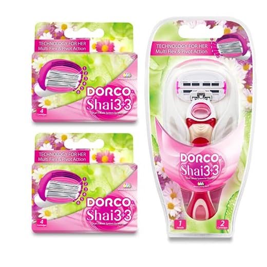 Dorco Shai 6 - Six Blade Razor Shaving System - Value Pack (10 Cartridges + 1 Handle)