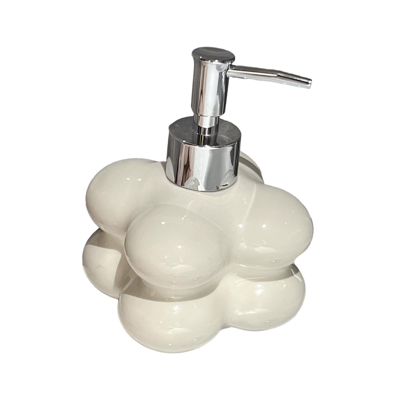 QLECXZI Lotion Dispenser Ceramic Lotion Bottle Hand Soap Dispenser Hotel And Home Bathroom Fashionable Texture Pump Bottle Shower Gel