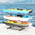 Kayak Storage Rack, Heavy-Duty Metal Kayak Storage Rack Adjustable Freestanding Kayak Stand, Canoe and Paddleboard Kayak Rack for Indoor & Outdoor Use (6 Layers)