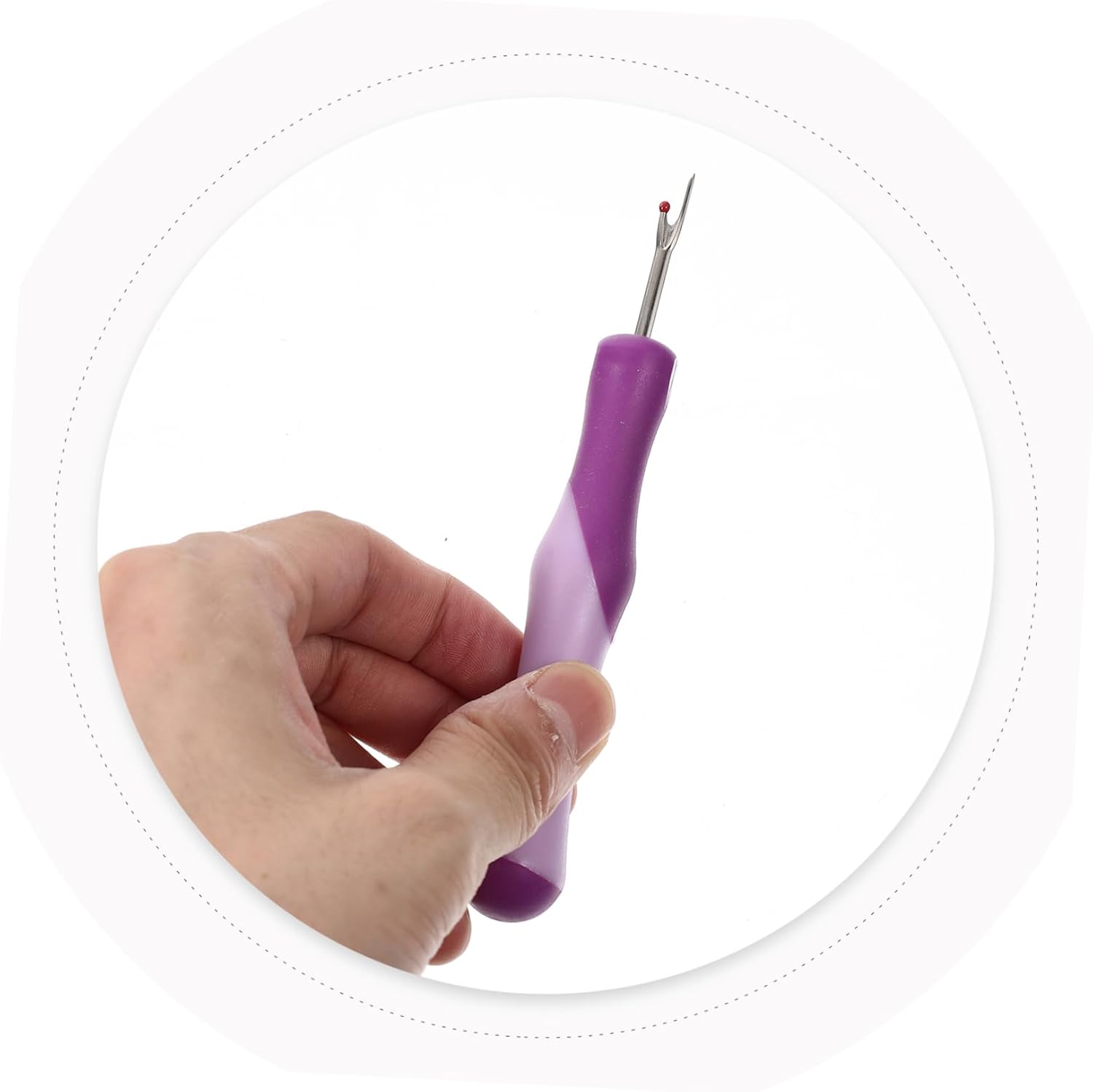 TOPPERFUN 2pcs Ergonomic Seam Ripper Kit Thread Cutter for Sewing DIY Handcrafts and Embroidery Lightweight Easy to Use Unpicker Tool Purple Green