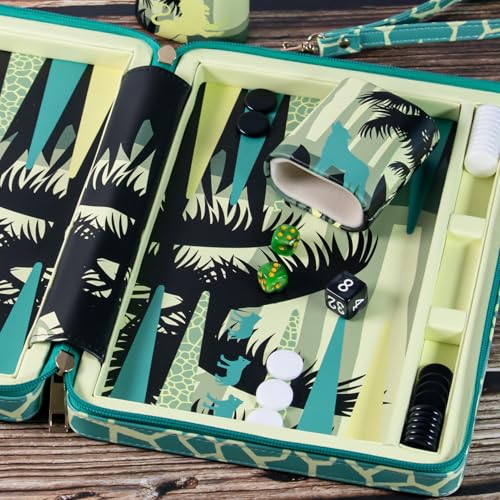 Backgammon Juego de Mesa Plegable para 2 Adultos 10 Pulg miniatura 4