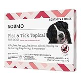 Amazon Brand - Solimo for Dogs XLarge Dog (89-132 pounds) Flea and Tick Treatment, 3 Doses