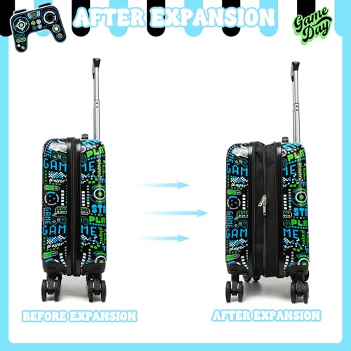 Image of Kid's Luggage Set 2 Piece Suitcase Set 16'' Hardside Luggage with Spinner Wheels Girls Boys Carry on Luggage Travel Rolling Luggage Airline Approved