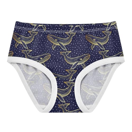 Ocean Whale Blue Toddler Girls's Underwear 2T 2303177