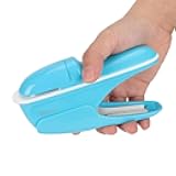 Stapleless Stapler - Crimp No Holes, Labor Saving ABS Material, Blue