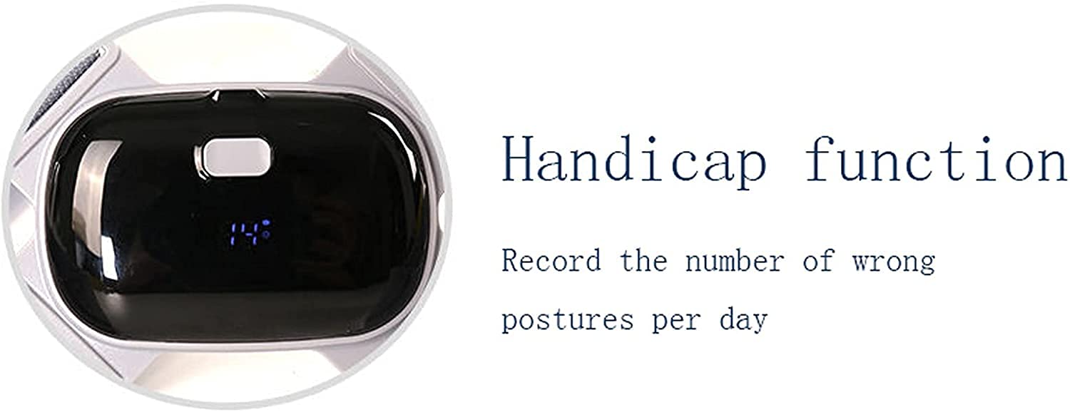 X&Z-XAOY Corrector De Postura LED,Respaldo Ajustable con Recordatorio De Vibración Inteligente,USB Recargable para Una Postura Correcta De Pie Y Sentado