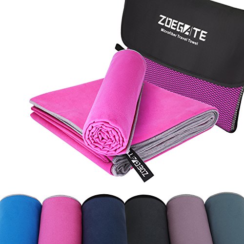 Zoegate Microfibre Grande Serviette Serviette de microfibre - Voyage, Plage, Yoga - Sechage Rapide, Leger, Absorbent Drap de Bain Idéal pour Gym, Camping et Salle de Sport Cover