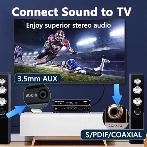 MISYNLON Digitaler Koaxial-RCA-Stecker auf 3,5-mm-Buchse mit USB-Schnittstelle, Konverter-Adapter, Stereo-Audiokabel, für Blu-ray-Player, Set-Top-Boxen, PS4, Lautsprecher, Verstärker, Fernseher, 0,2 m