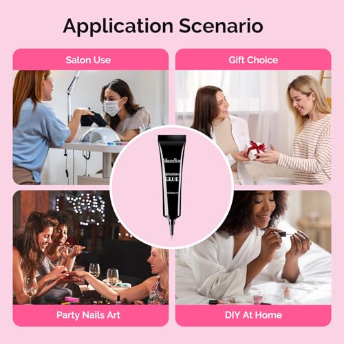 Image of MelodySusie 15g Pinpoint Nail Rhinestone Glue for Nails Super Strong Gel for Nail Charms Gems 3D Nail Gel UV Nail Glue for Nail Art Design Nail Chrome