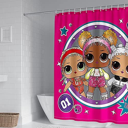 ZDDWLDL 4-Teilig Duschvorhang Set Mit Rutschfesten Teppichen Toilettendeckel Und Badematte Wasserdicht Farbfest Schimmel… – Bild 5