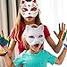 IMIKEYA 6pcs Cat Mask White Therian Masks Paper Blank DIY Paintable Fox Wolf Animal Half Face Masks for Kids Cosplay Halloween Masquerade Party Favors