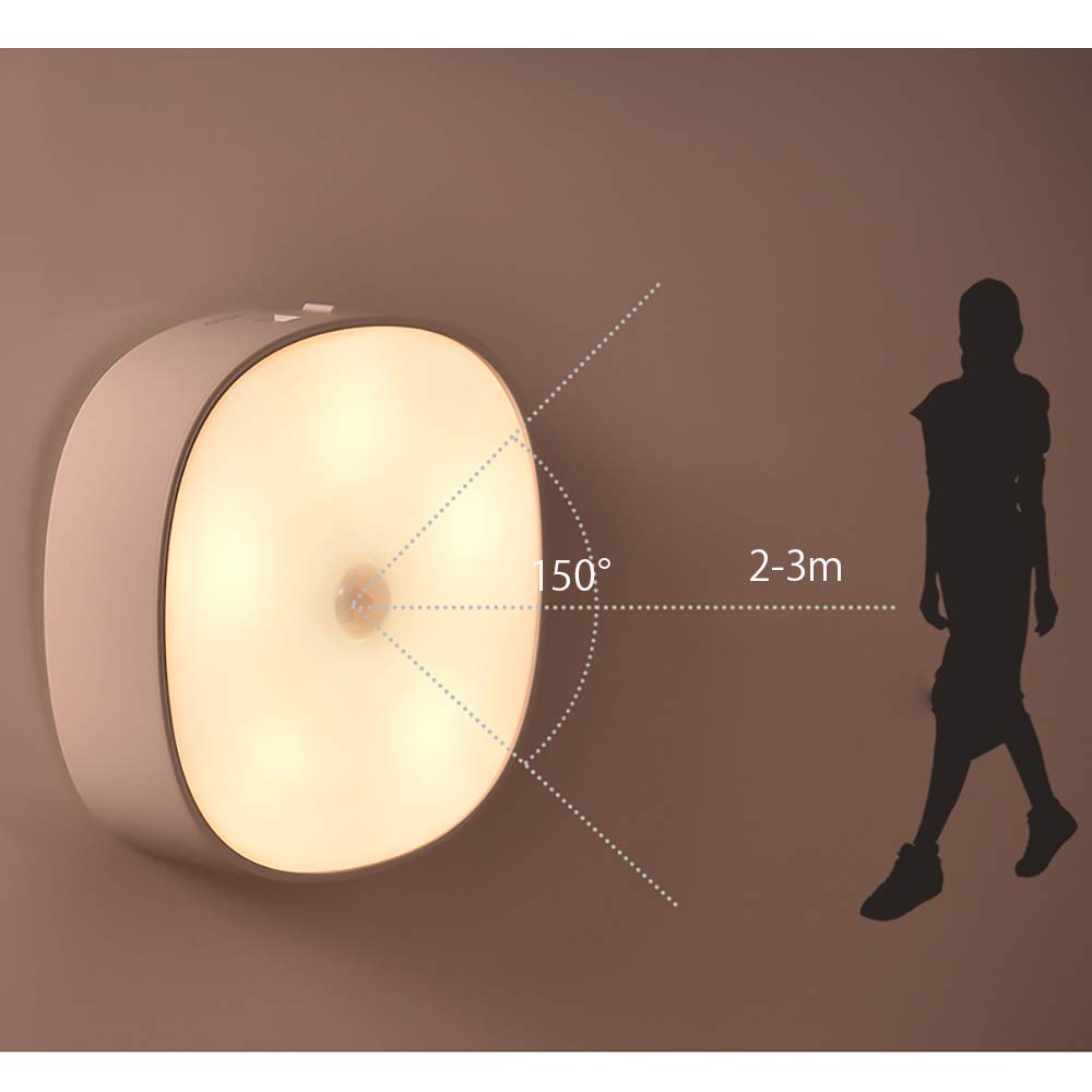 La luz del Sensor, Armario de luz, LED portátil Ligero de la Noche, 800Mah polímero de Litio de Litio, Cuentas de 5 LED, 3 Modos de Funcionamiento eficaz Consumo de energía, 2-Pack