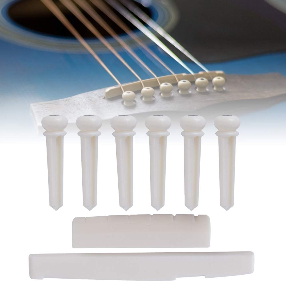 GATSUZG 6 Pièces Goupilles De Pont De Guitare En Alliage De