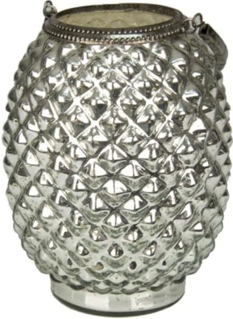 Candle Holder Round 16x21cm Silver, Mix, Normal