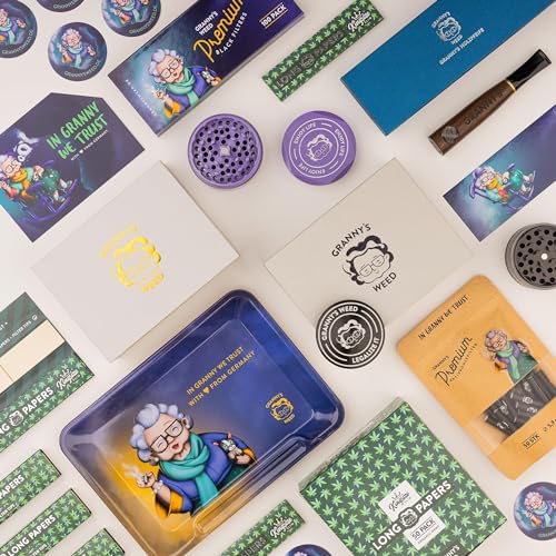 Granny’s Premium Holzpfeife mit 9mm Aktivkohlefilter | Nussbaum | Handgefertigt | Purpfeife | Schmales Pfeifen Mundstück | Geschenkbox | Pfeife mit Aktivkohlefilter 9mm (6 Stück dabei)