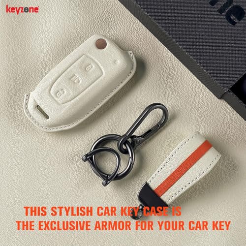 Image of keyzone royal leather key cover for Tata Curvv, Nexon, Harrier, Altroz, Punch, Safari, Tigor, Tiago, Zest, Bolt 3 button flip key