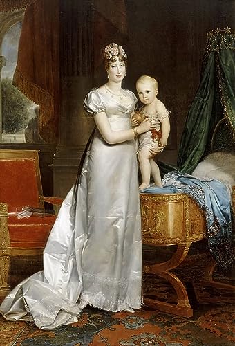 Cuadro sobre lienzo de la emperatriz María Luisa obra de Pascal Simon Gerard para hogar 60x90cm