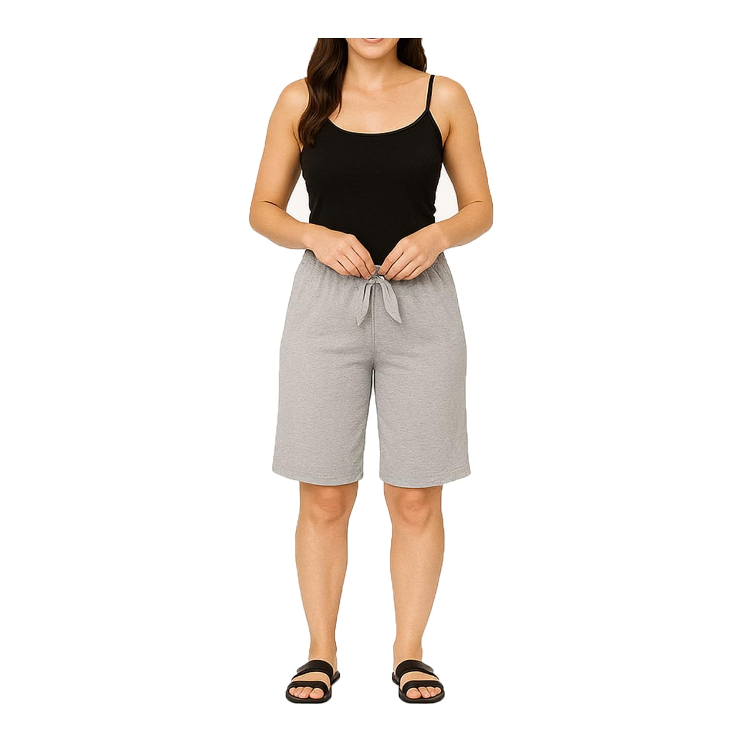Womens Casual Plain Yoga Shorts for Girls Single Pack-picture-21