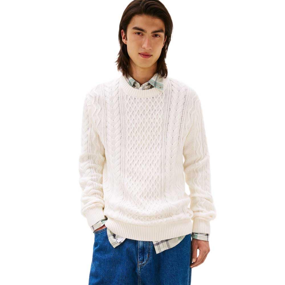 TJM SLM BADGE CABLE KNIT SWEATER Kazak Erkek