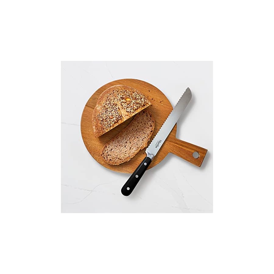 Martha-Stewart-Eastwalk-14-Piece-High-Carbon-Stainless-Steel-Cutlery-Knife-Block-Set-wABS-Triple-Riveted-Forged-Handle-Acacia-Wood-Block-Matte-Black Martha Stewart Eastwalk 14 Piece High Carbon Stainless Steel Cutlery Knife Block Set w/ABS Triple Riveted Forged Handle Acacia Wood Block - Matte Black