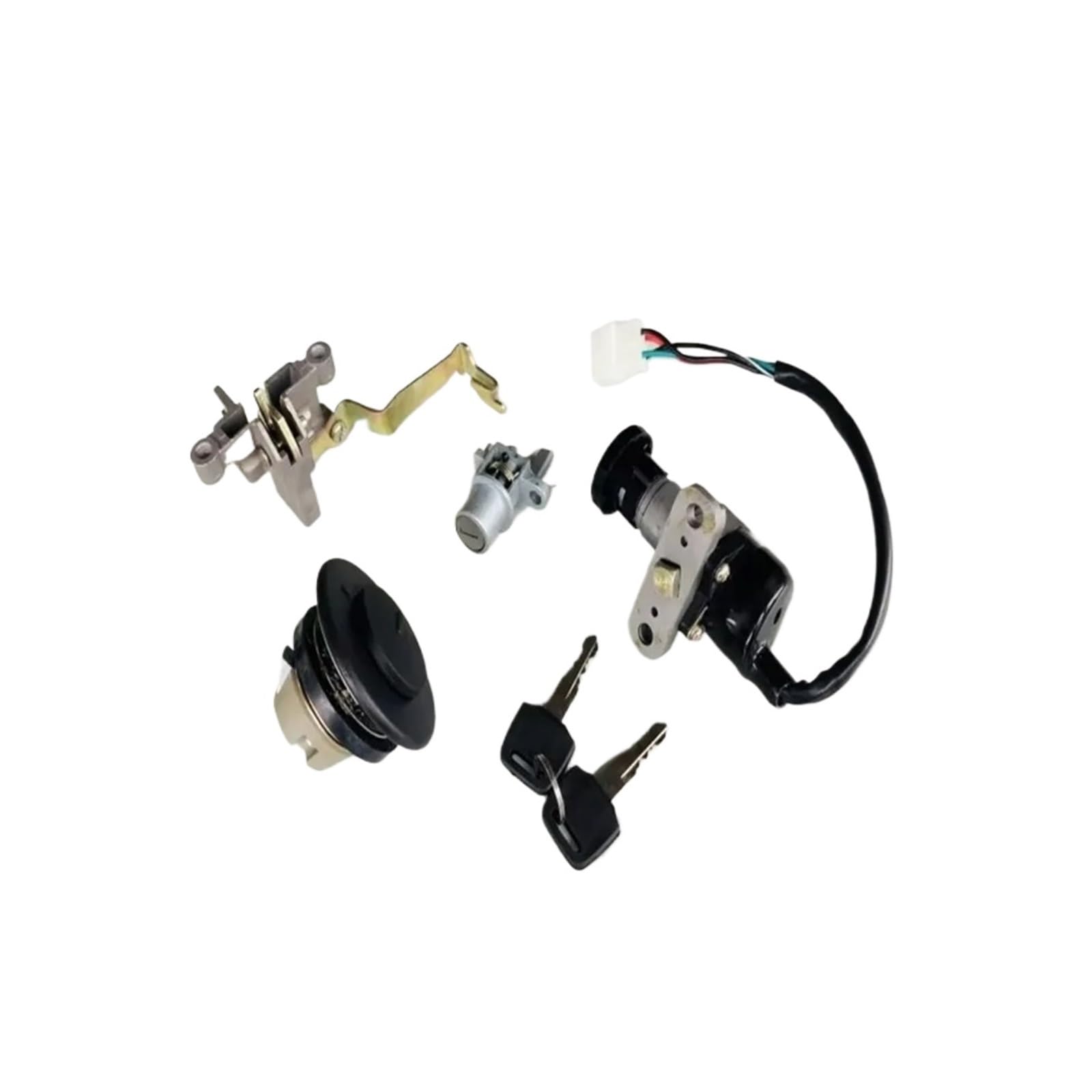 Bloqueo De Encendido para Scooter 50CC para Venus 50 TNG Juego De Bloqueo Encendido Motocicleta 4 Cables Cerradura
