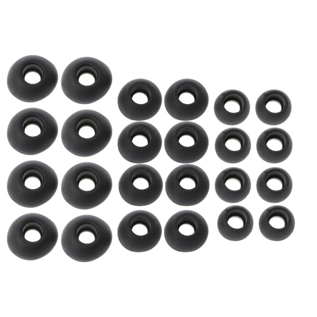 Elnwnnkc 12 Pairs Replacement Silicone Ear Buds Earbuds Replacement Eargel Headphnoe S/for M/L for 90% In-ear Ear