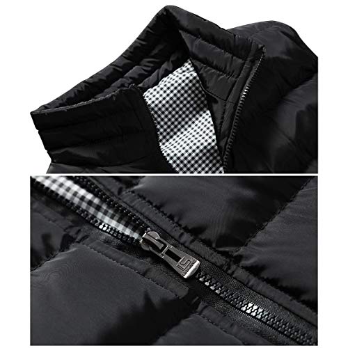 Men's Outdoor Casual Stand Collar Outwear Padded Vest Coats3