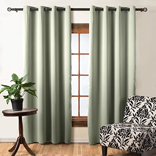 LTC LINENS LinenTablecloth 55 X 84 in. Hemlock Blackout Curtain Grommet Style