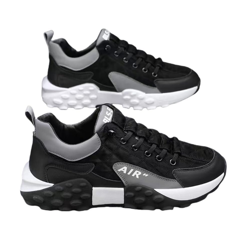 Men's Trendy Lace-Up Street Style Sneakers for Outdoor Activities - Non-Slip Durable Comfort