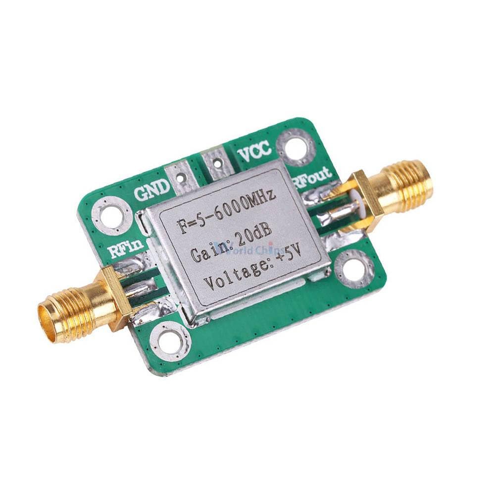 Generic 5-6000MHz RF 20dB Gain Broadband Signal Power Board 5M-6GHz DC 5V 85mA Board Module RF Power
