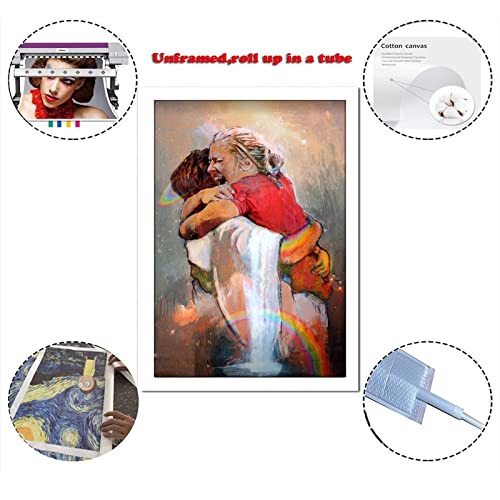 Hhgaoart First Day In Heaven Painting Jesus Poster Christ Canvas Wall Art Picture For Living Room Home Decor No Framed (18X12Inch) #TOP1