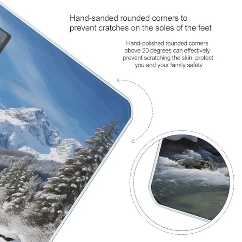 Báscula digital para baño con diseño paisaje alpino miniatura 4