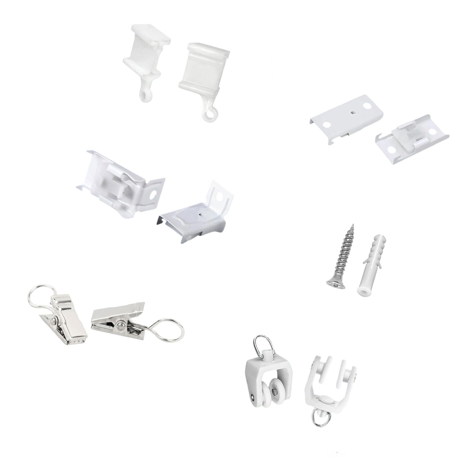 Ceiling Curtain Track Accessories Bendable Curved Rails Bracket Flexible Mounting Hardware for Curtains Room Divider Rod Curtain Track Rails Accessories
