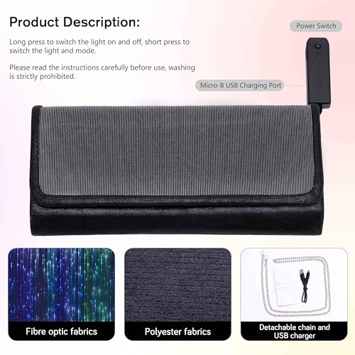 Image of Larcenciel Women's Evening Handbags, Evening Clutch Purse w /Chain for for Prom, Disco, Club, Bar, Dinner, Night Events