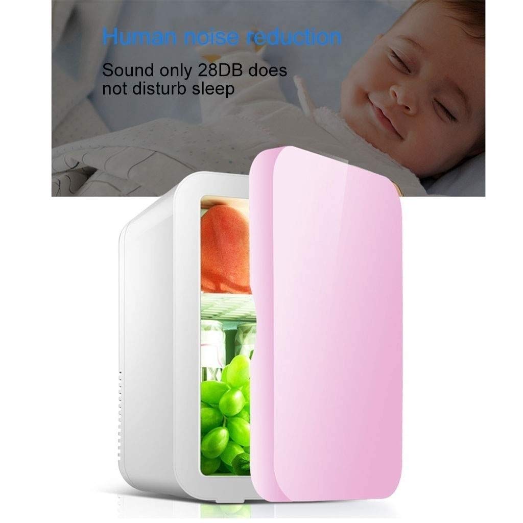 Frigo Portatile, Mini Frigorifero per Auto da 8L, 2 in 1 Congelatore per Macchina Elettrico Caldo E Freddo, 12/220 V per Campeggio, Viaggi, Picnic e Auto (Color : White)