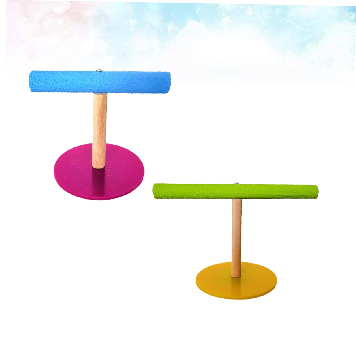 DOITOOL 6piezas Soporte De Entrenamiento para Aves Percha t Forma De Puente para Loros Rack De Actividad y Comedero Aleatorios Grande Pequeño